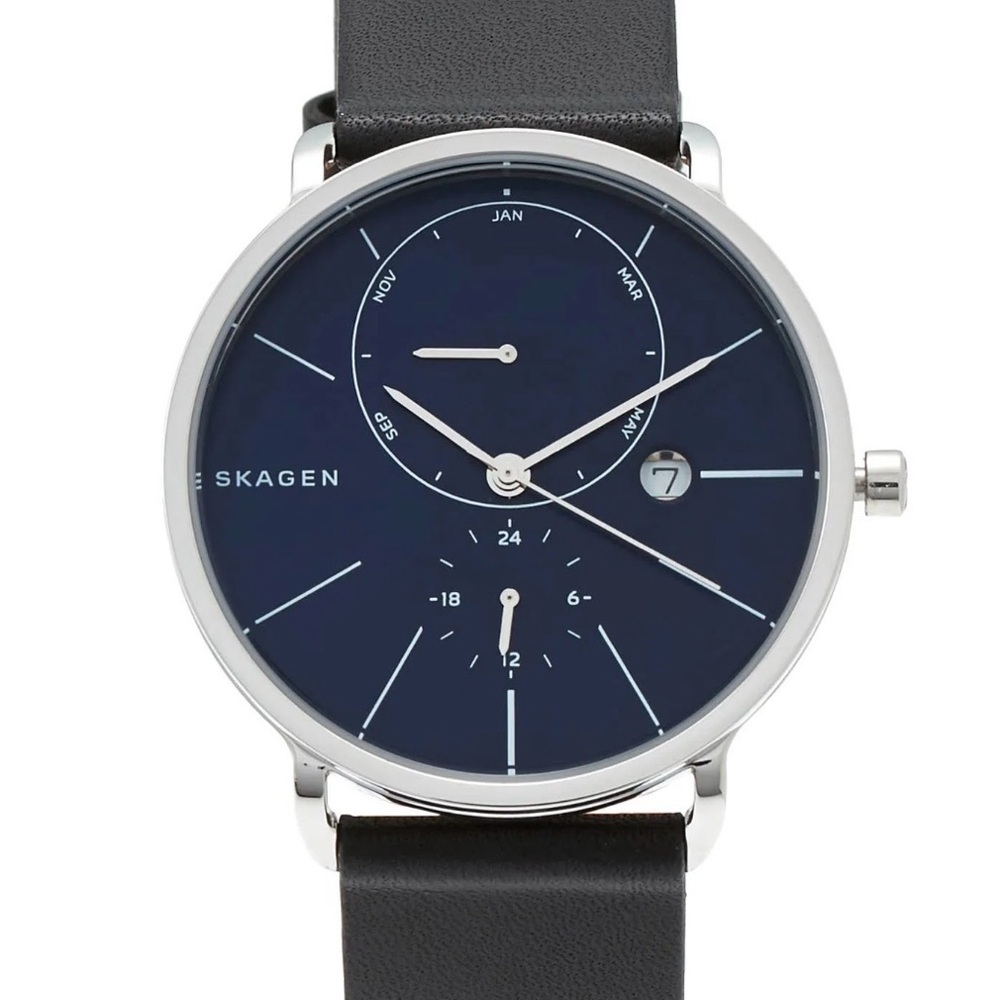 Skagen Hagen 40mm Stainless Steel Blue Dial Mens Quartz Watch